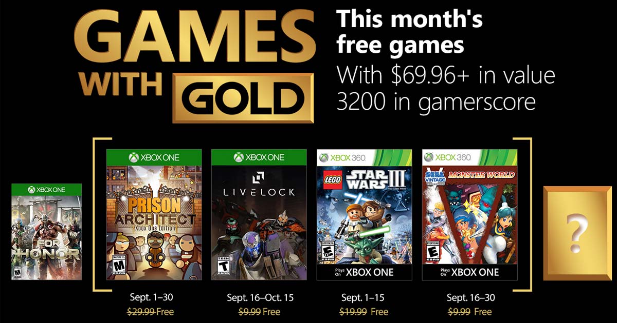 games with gold september 2020