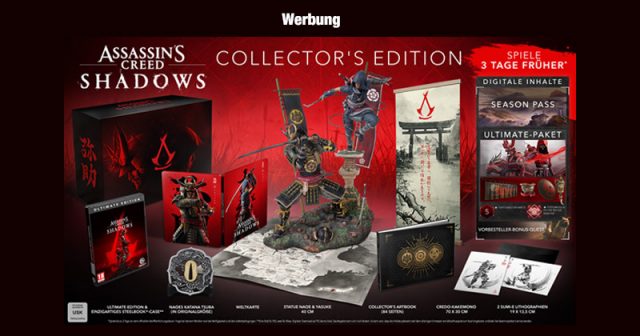 Die Collector's Edition von Assassin's Creed Shadows enthält eine 40 cm große Figur (Abbildung: Ubisoft)