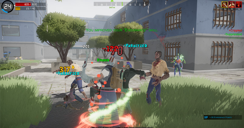 Szene aus Persist Online: Nicht nur Zombies, sondern auch Mitspieler können zu Gegnern werden (Abbildung: CipSoft)